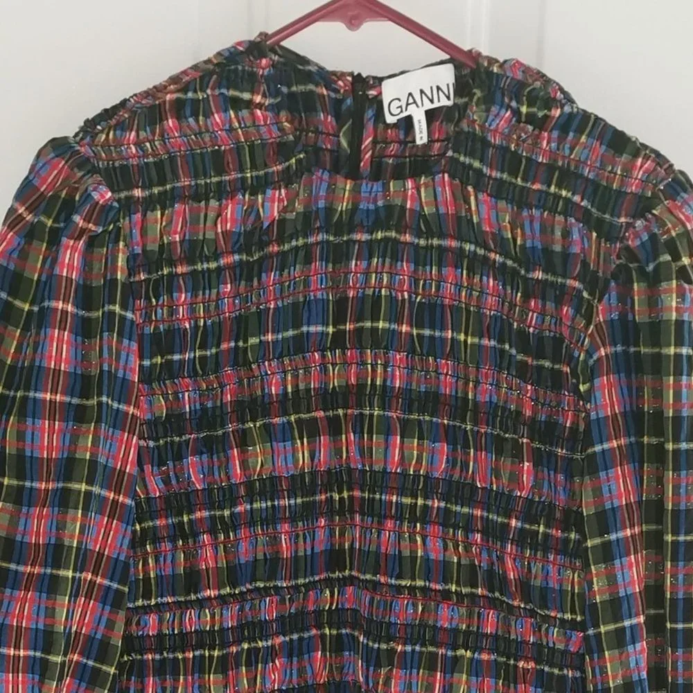 Ganni smocked midi dress SIZE IS EUROPEAN 40 - Picture 14 of 14
